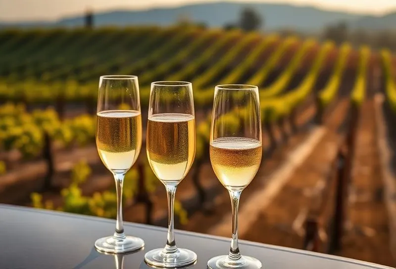 Rows of champagne bottles aging in chalk cellars beneath Epernay, lit by soft candlelight