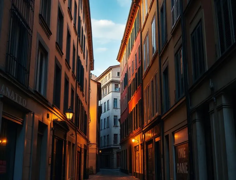 The illuminated Basilica of Fourviere overlooking the old town of Lyon and the Saone river at dusk